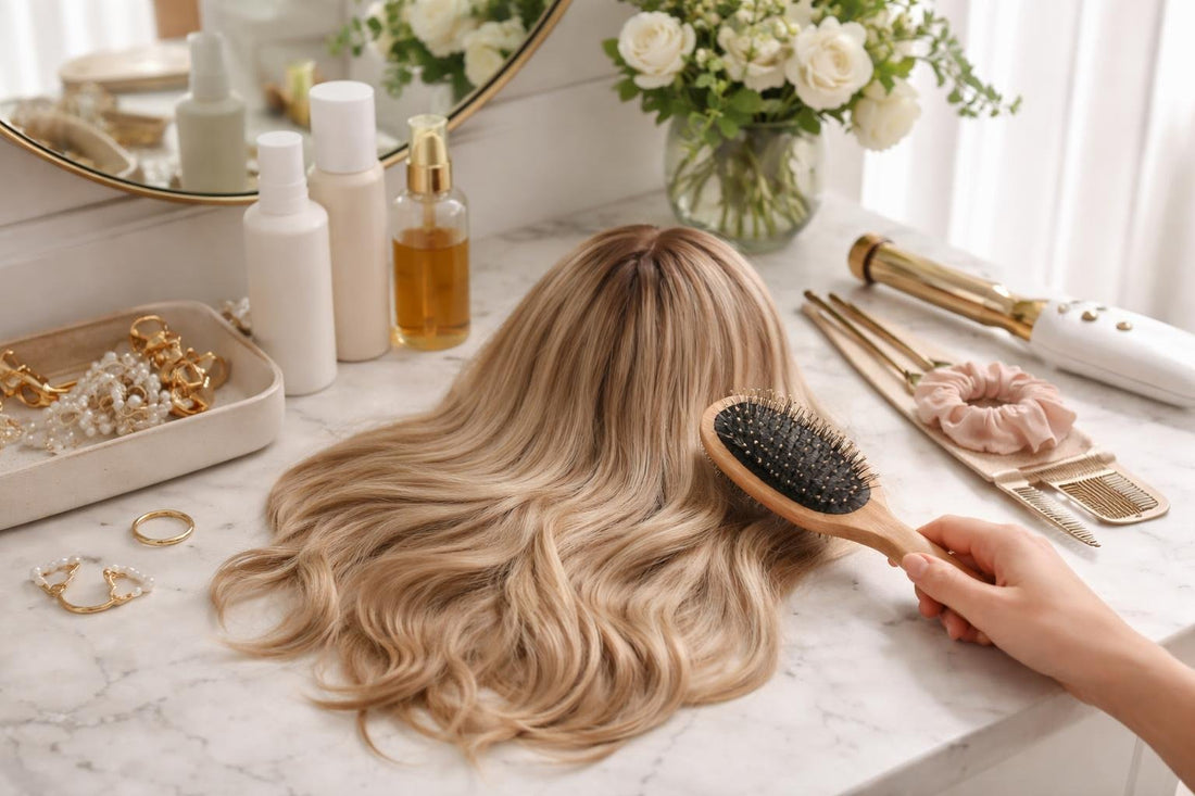 Beginner styling natural looking hairpiece for seamless blend