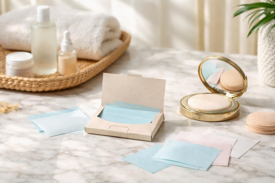 blotting papers for oily skin on Canadian countertop