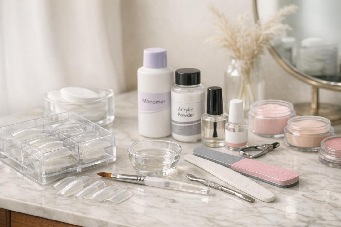 Beginner acrylic nail kit tools and durable false tips