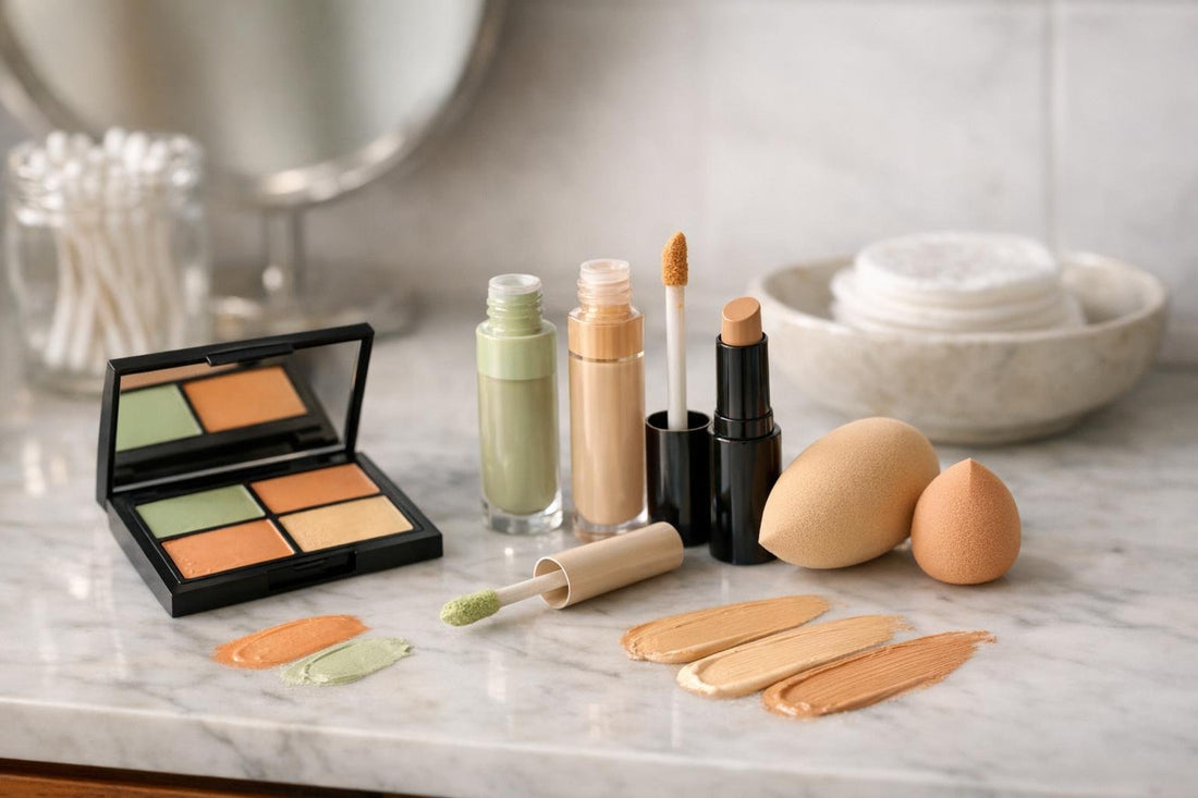 Shade matching concealer and corrector for redness and dark circles