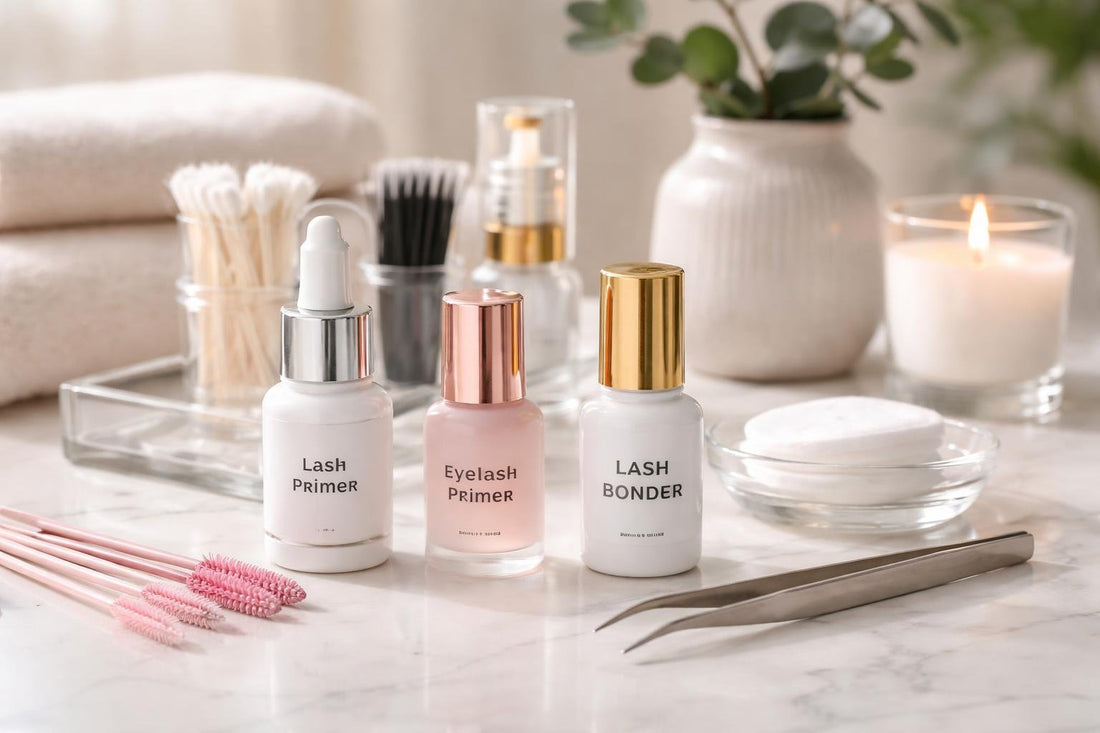 Professional eyelash primer prep for lash extensions in Ontario