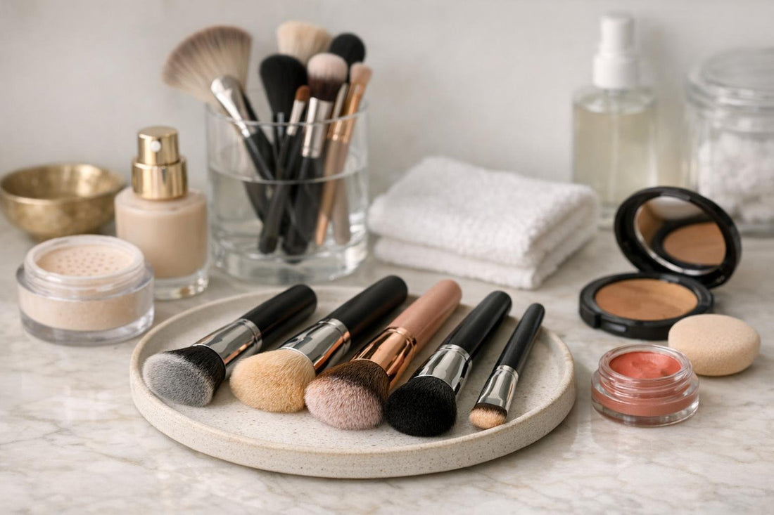 Face makeup brushes for smooth, streak-free blending