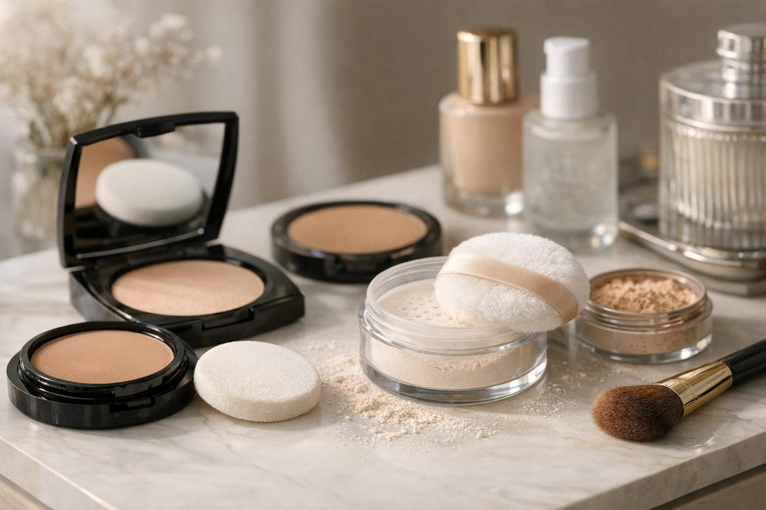 Pressed and loose face powder options for Ontario routines