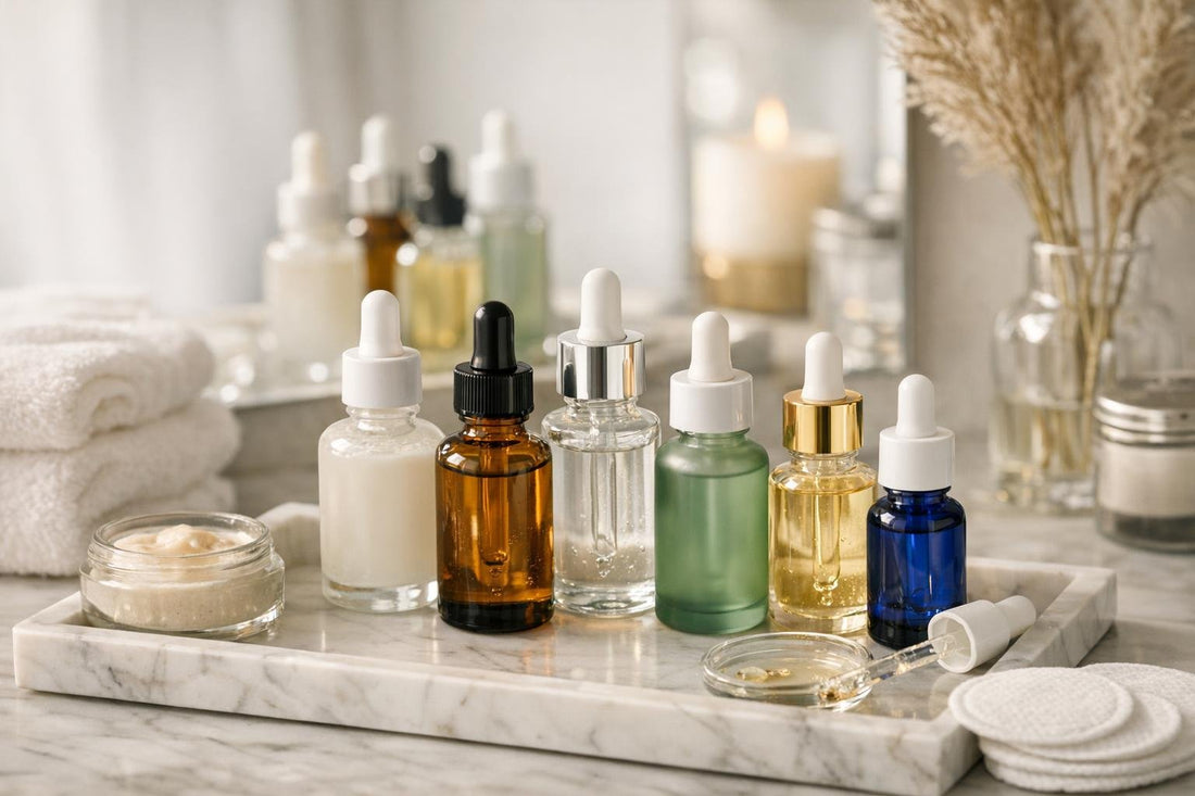 Facial serums lineup for glowing skin in Ontario