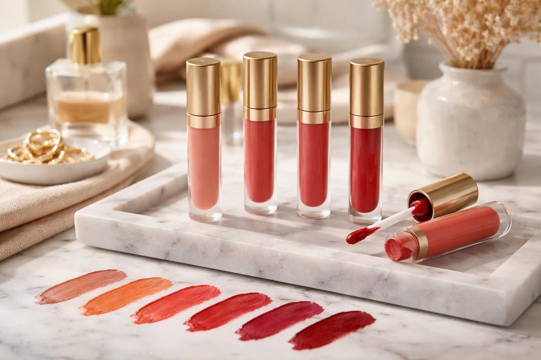 Long-wear lip stains swatches for all-day colour