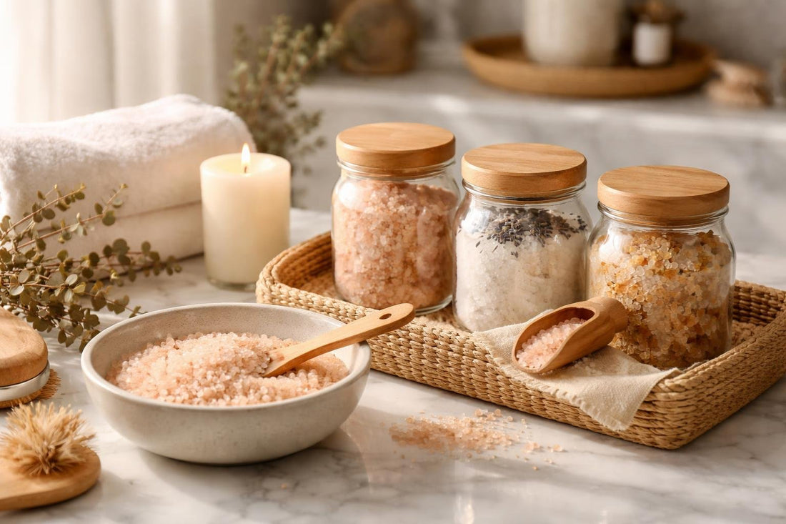 Mineral bath salts soaking ritual for Ontario winter comfort