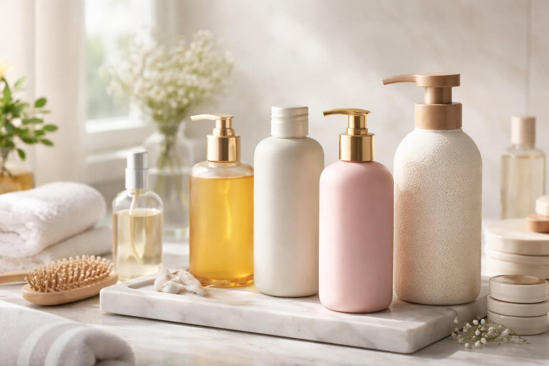 Assorted shampoo and conditioner bottles for Ontario hair care