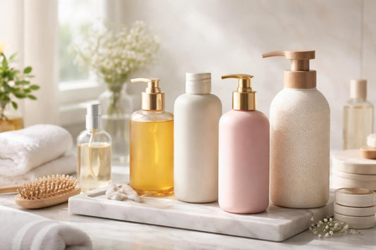 Assorted shampoo and conditioner bottles for Ontario hair care