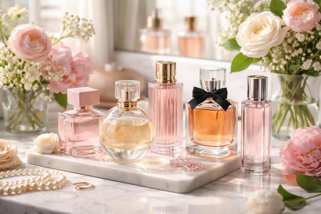 Women’s fragrance bottles with fresh floral notes in Ontario