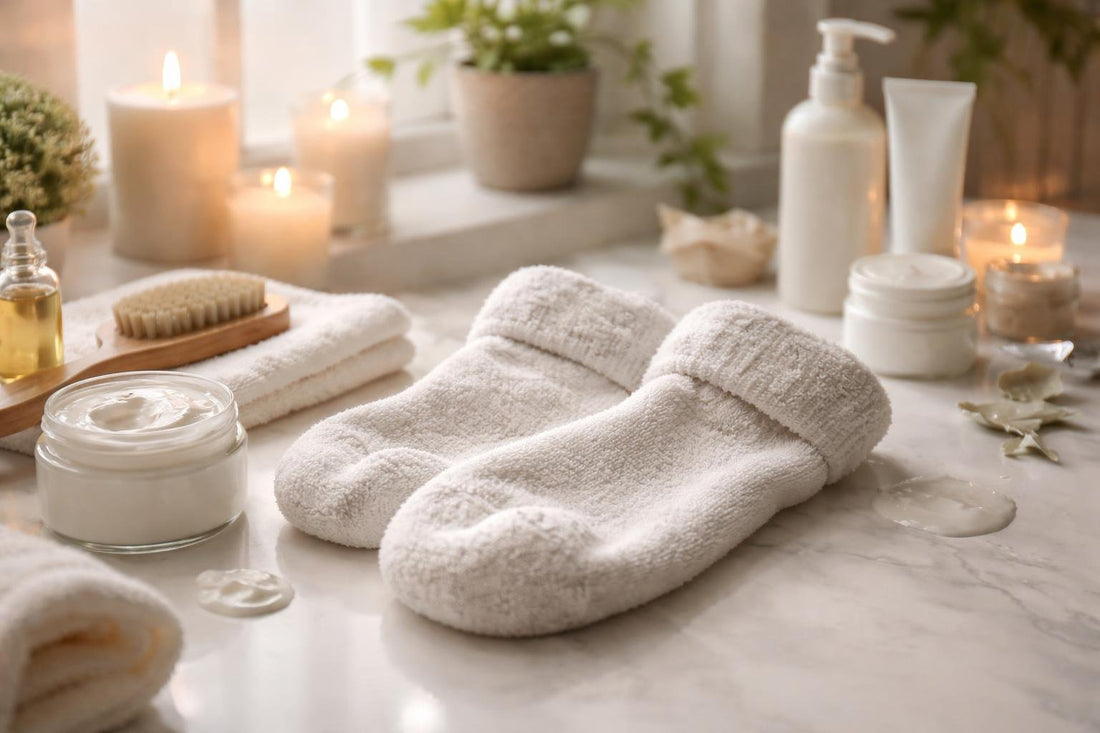 Overnight intensive moisturizing socks routine for dry winter feet