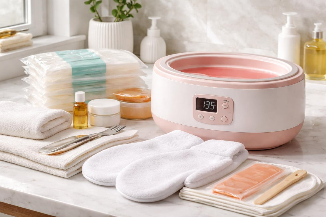 Paraffin bath kit with gloves and tools