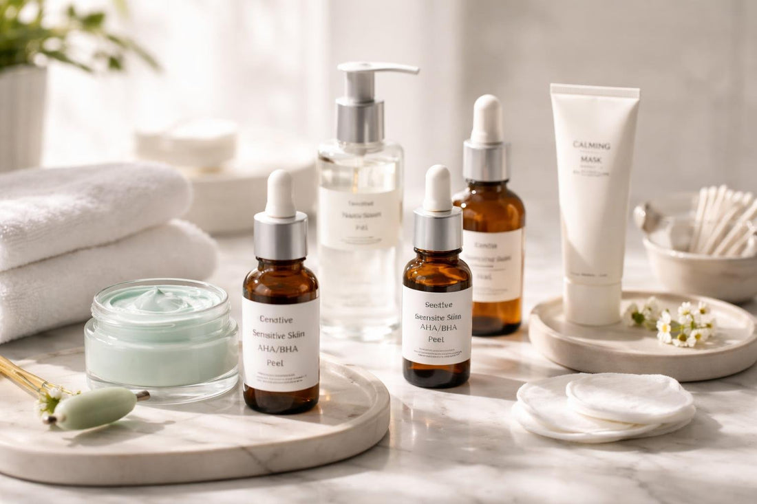 Professional facial peel collection troubleshooting for sensitive skin
