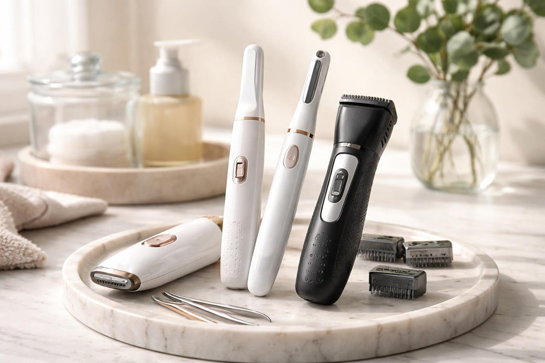 Compact electric trimmer and dermaplane tools for Ontario