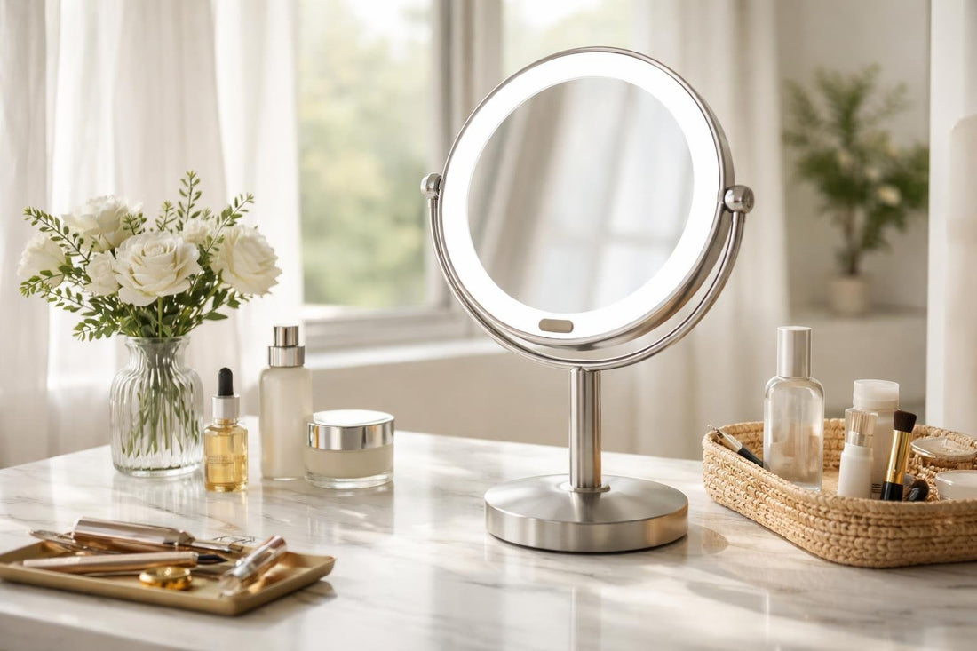Personal mirror setup with daylight for better angles