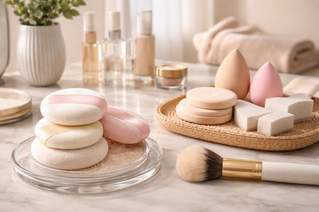 Professional powder puffs and alternative application tools