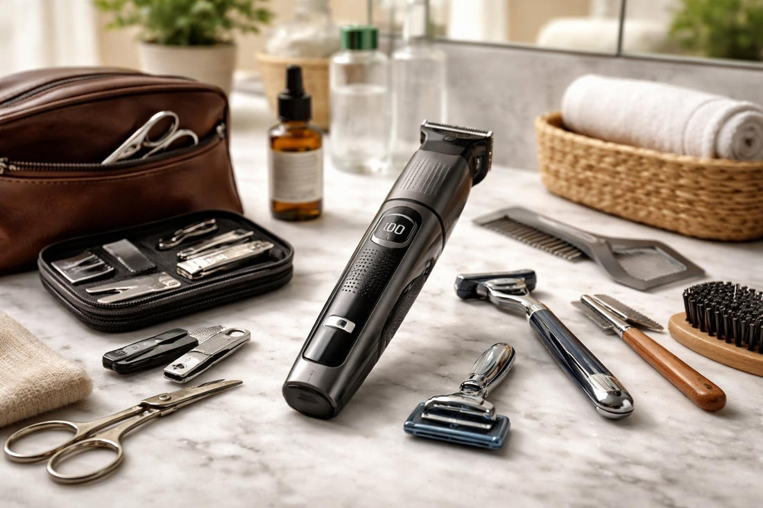 Portable precision beard trimmer for travel and detailing