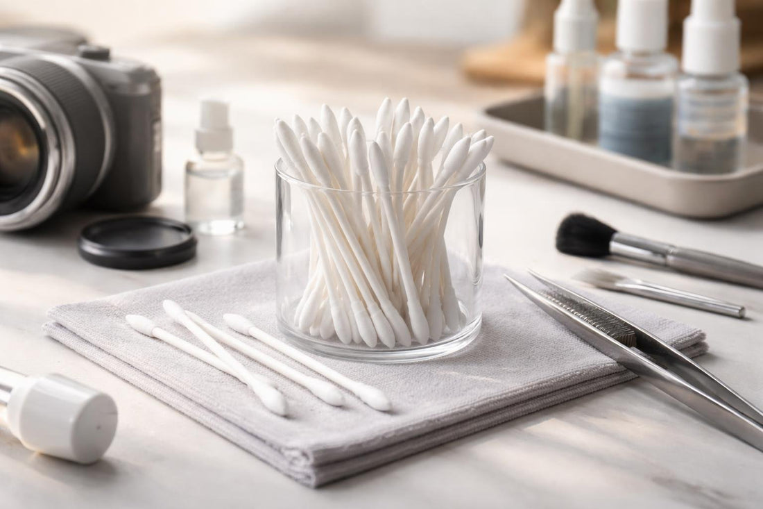 Precision cotton swabs for electronics and craft cleaning