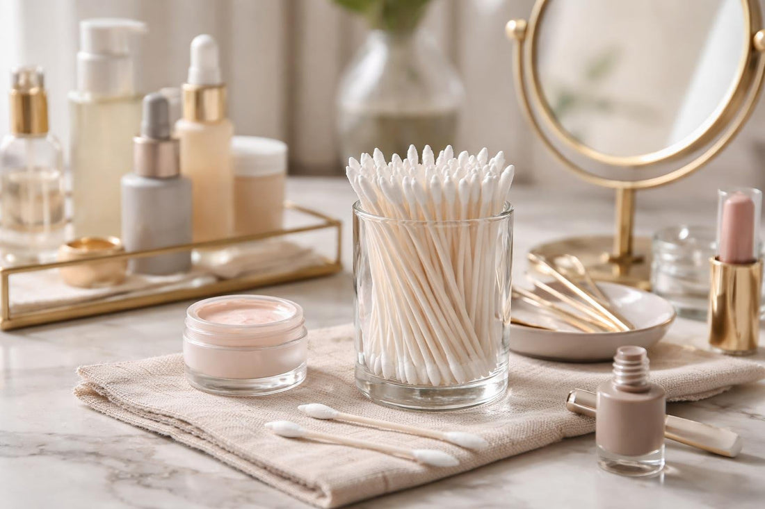 Precision cotton swabs for detailed makeup and nail cleanup