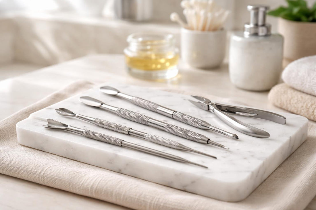 Precision cuticle pusher tools for neat at-home manicures