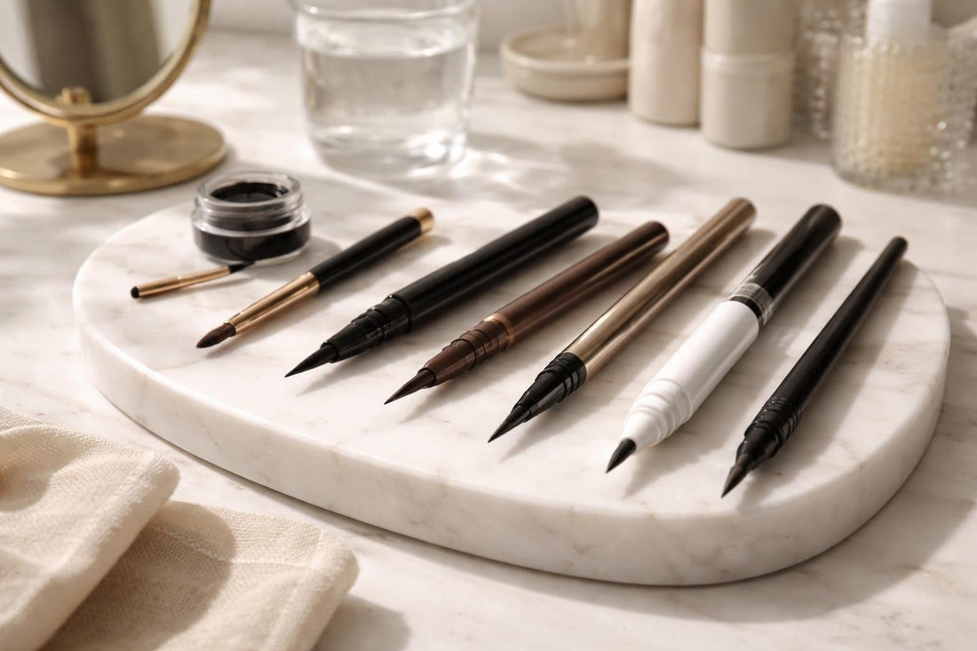 assorted precision eyeliners with sharp tips