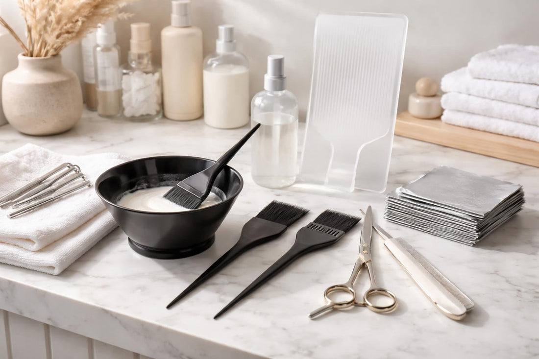 Precision hair colouring tools kit for balayage