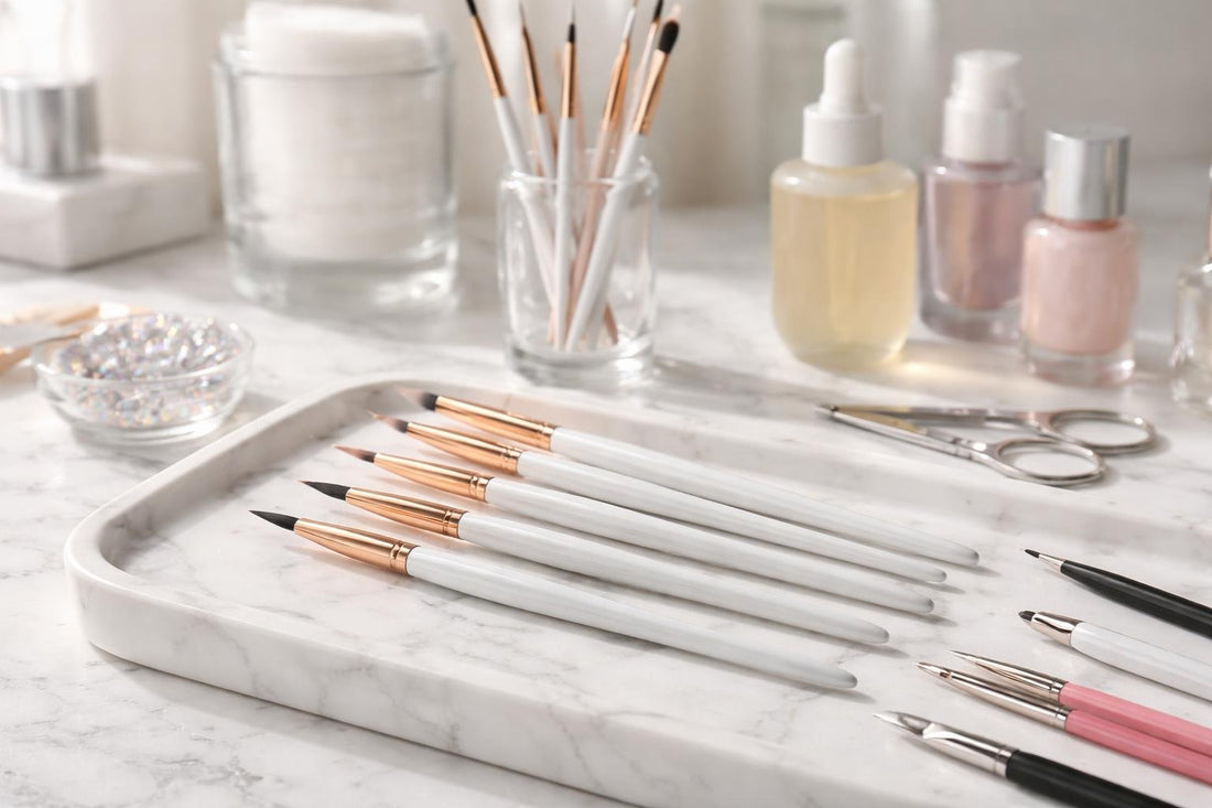 precision nail art brushes for fine detail