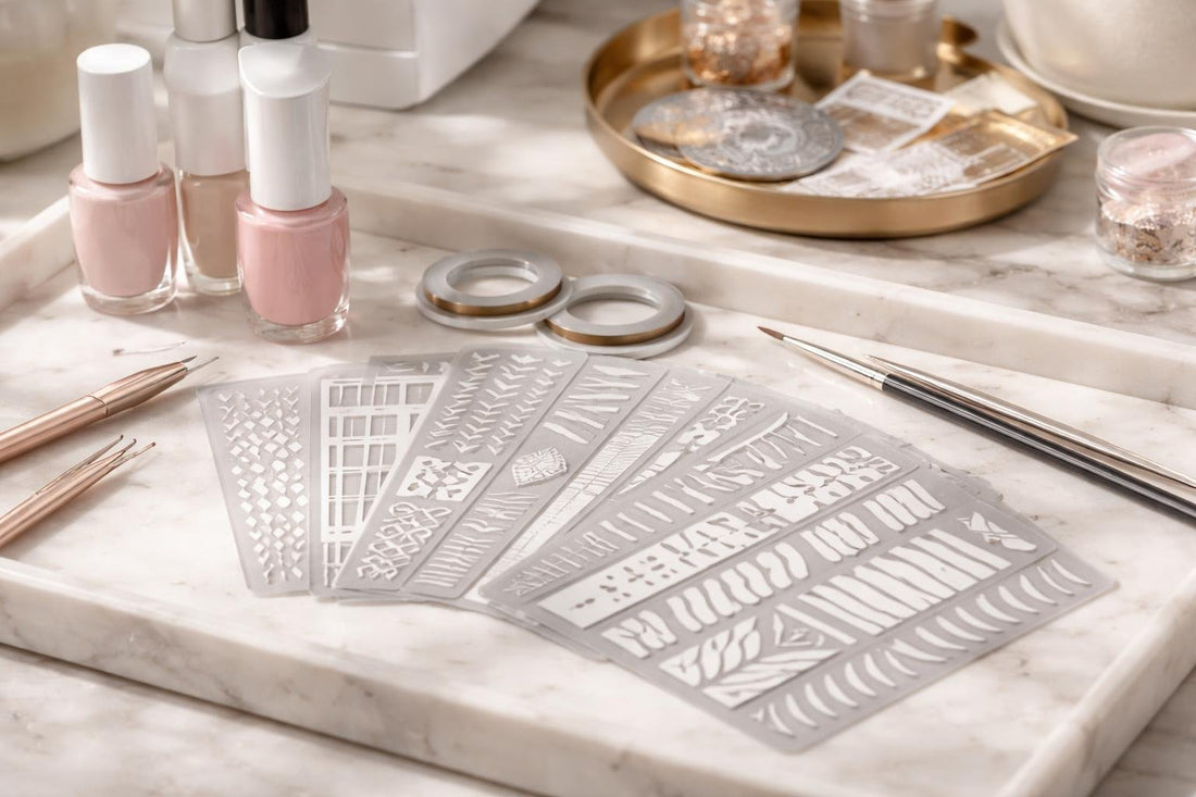 Reusable precision nail art templates for clean lines