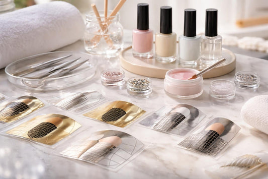 Precision nail art templates and gel polish kit