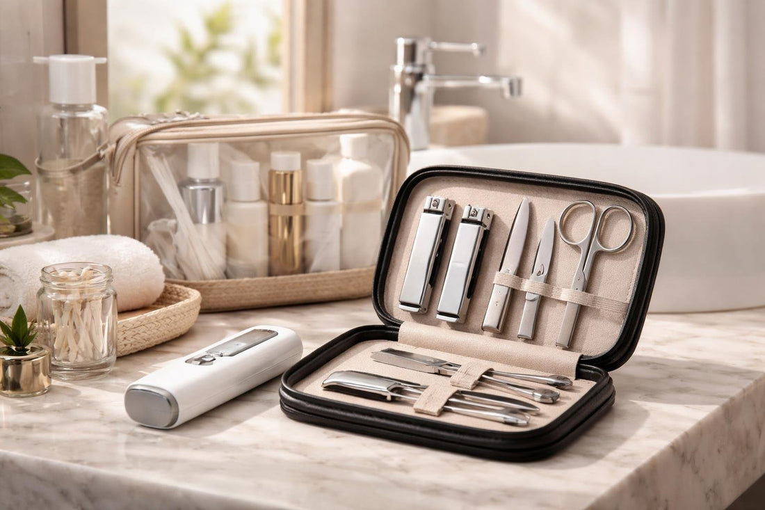 Compact precision nail clippers set for travel