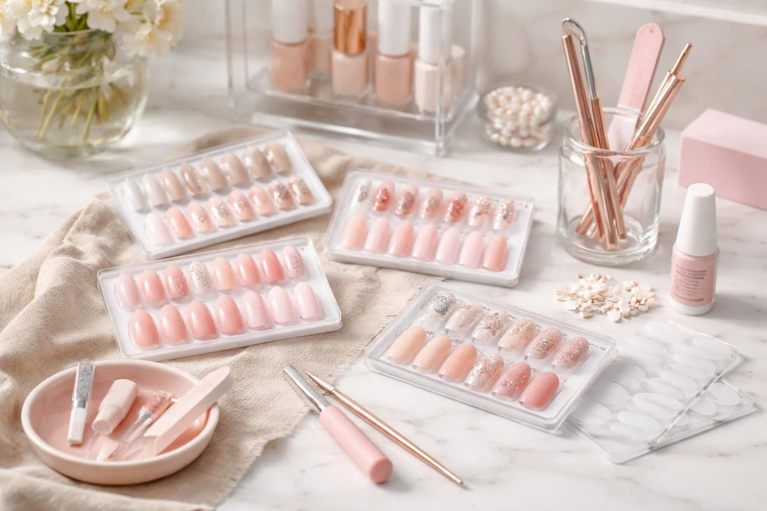 Affordable press-on nail sets and essential accessories in Canada