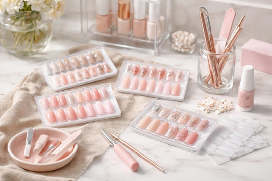 Affordable press-on nail sets and essential accessories in Canada
