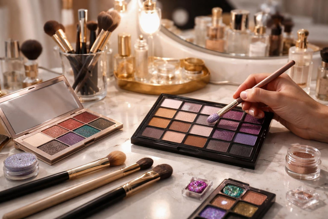 Toronto makeup artist applying professional eyeshadow palette