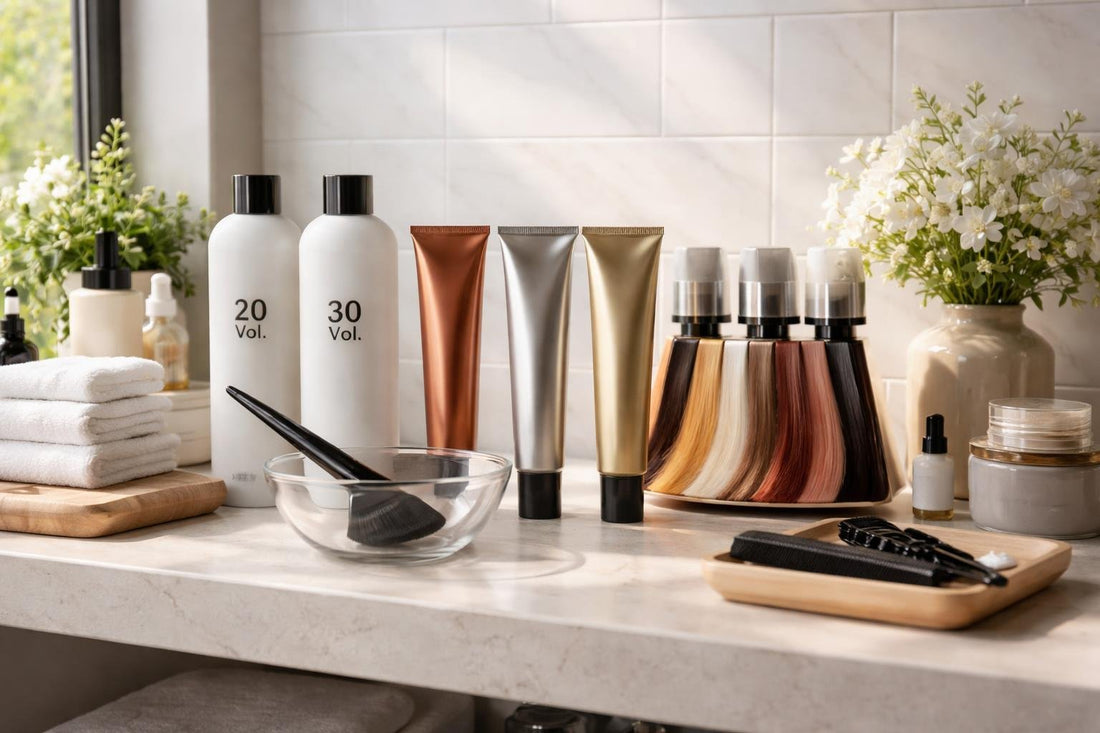 Toronto shelf with professional hair colour kits