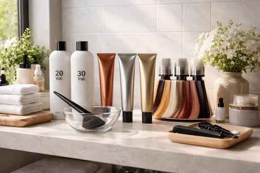 Toronto shelf with professional hair colour kits