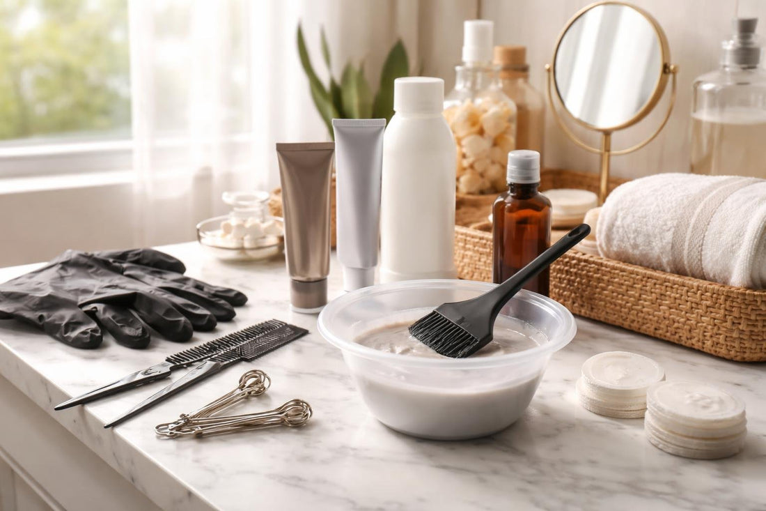Applying professional hair colour at home for even coverage