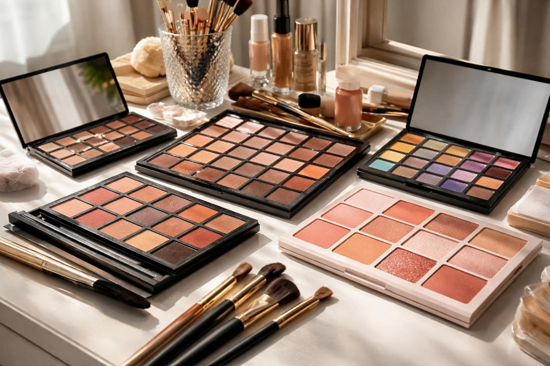Toronto pro makeup palettes on a table