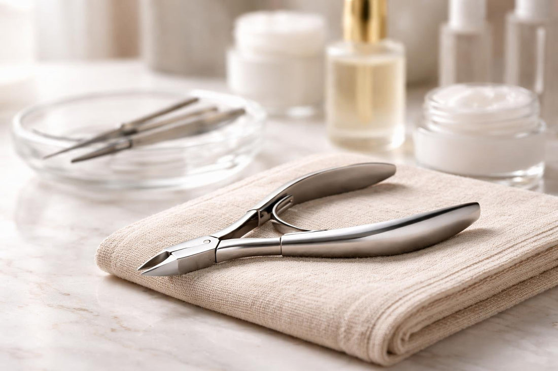 3mm professional cuticle nippers close-up stainless steel finish