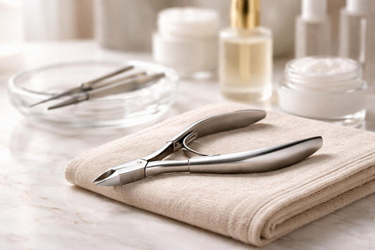 3mm professional cuticle nippers close-up stainless steel finish