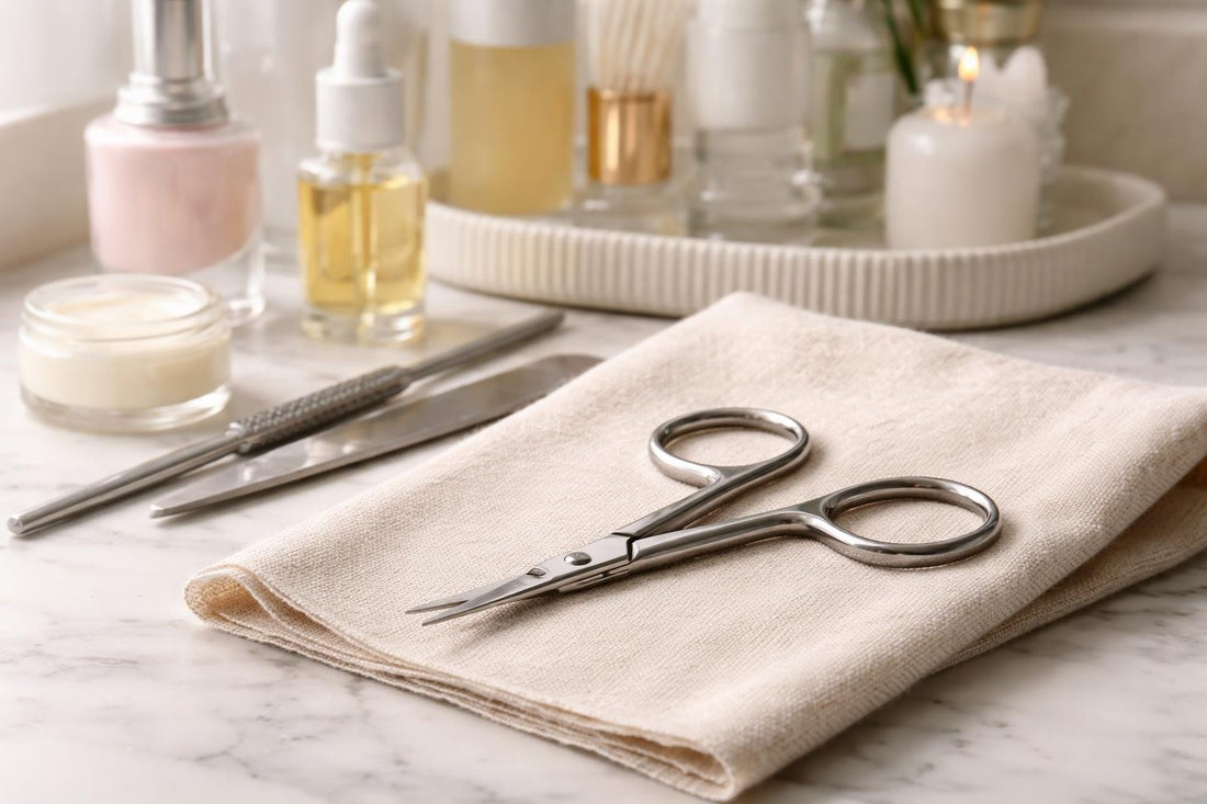 Professional cuticle scissors for clean, precise trimming