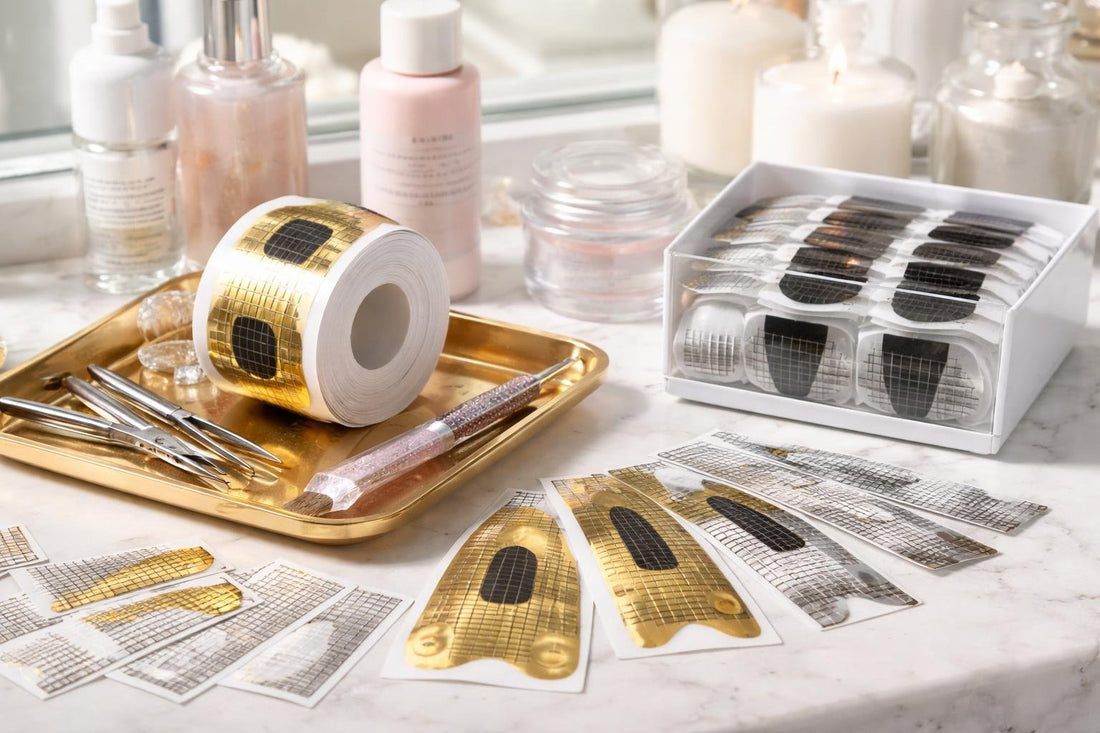 Professional false nail forms for sculpted gel extensions