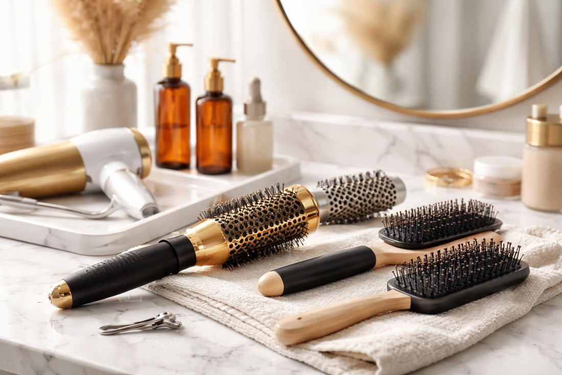 Professional hair brushes for salon blowouts at home