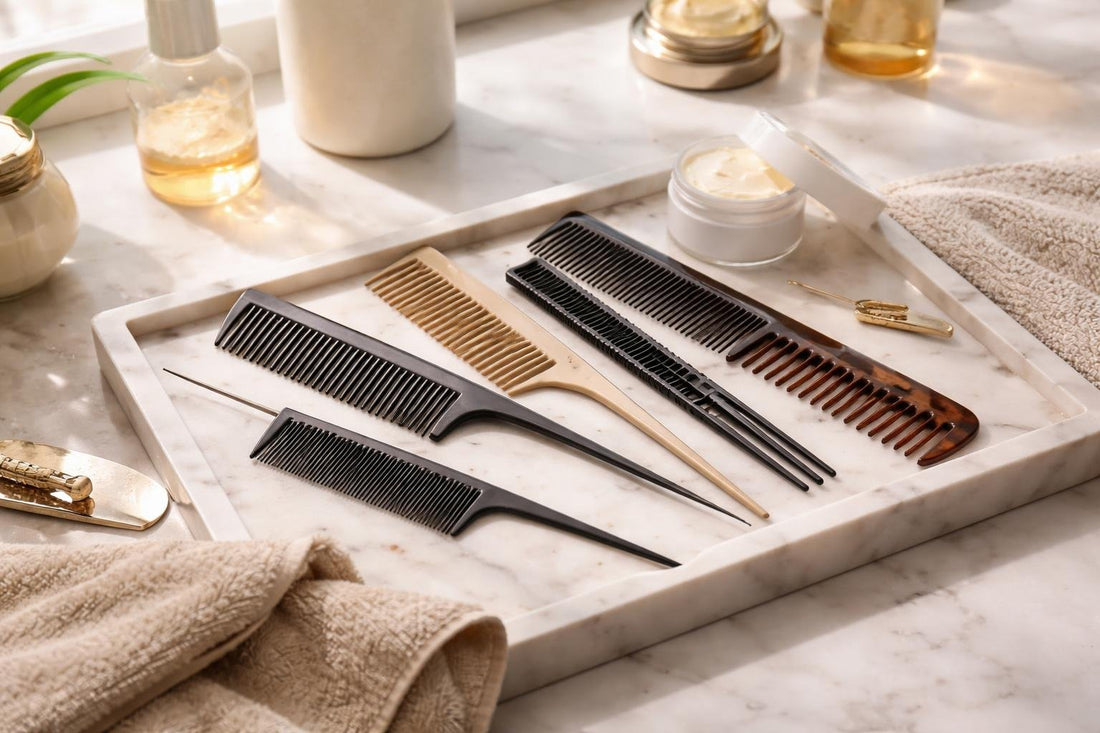 Assorted professional hair combs for Ontario styling