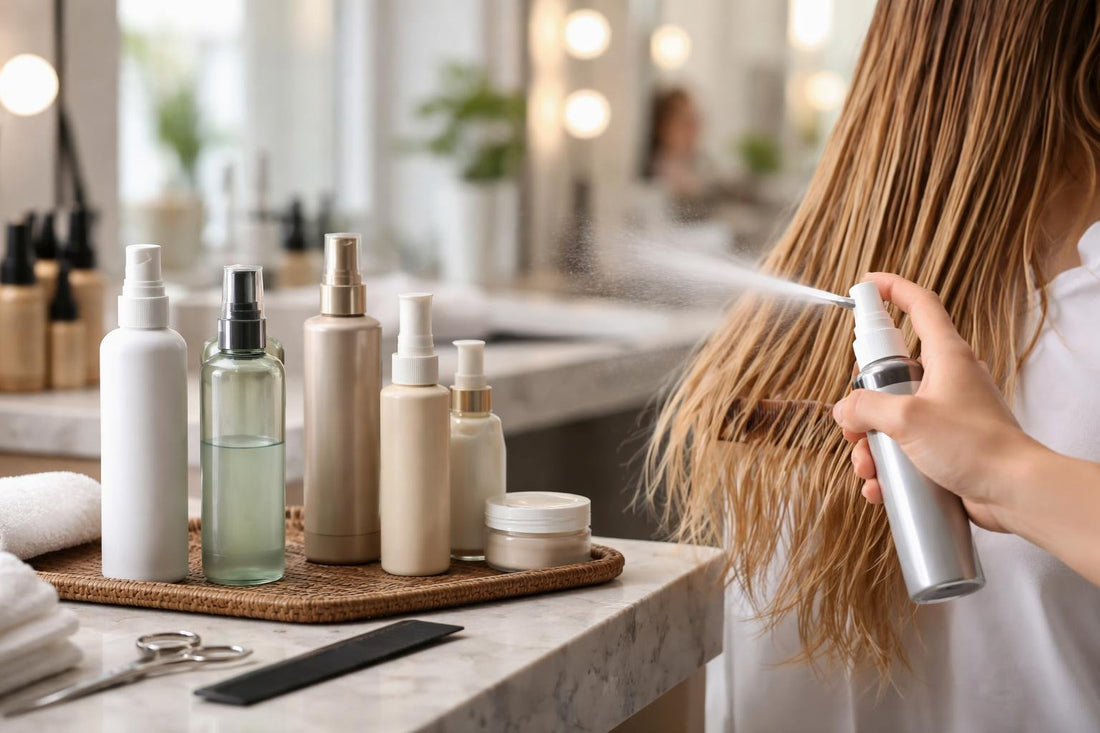 Toronto stylist using professional hair detangler spray