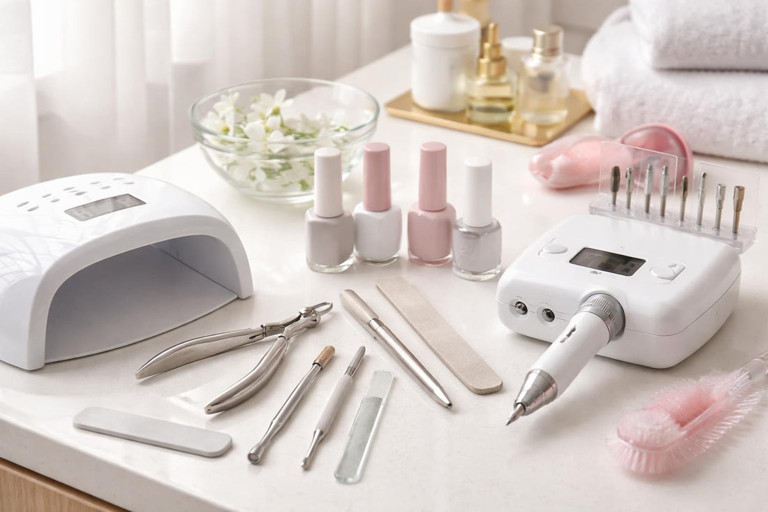 Toronto beginner professional nail tools laid out