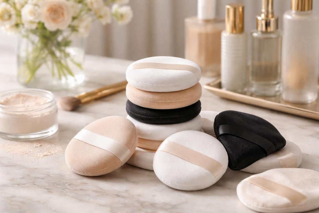 Professional powder puffs set for smooth powder application