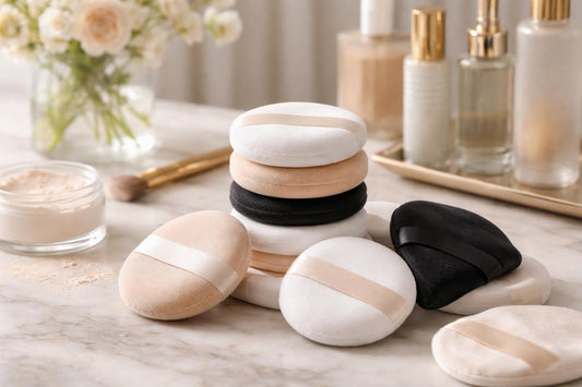 Professional powder puffs set for smooth powder application