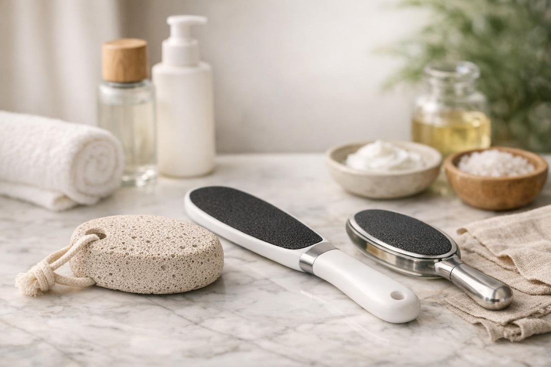Pumice stone and foot file for smooth heels
