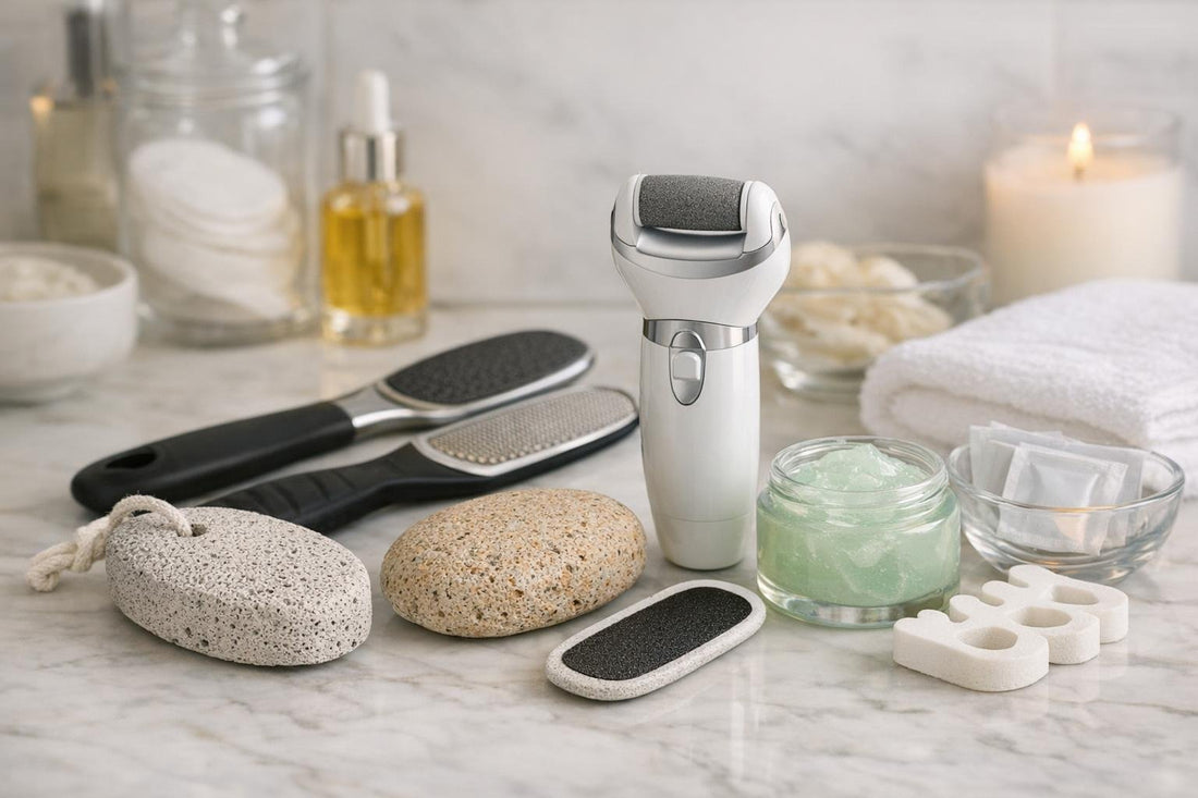 Toronto home pedicure tools and pumice stones close-up