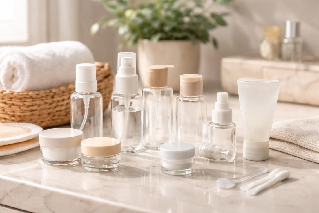 refillable cosmetic container kits for travel and DIY skincare