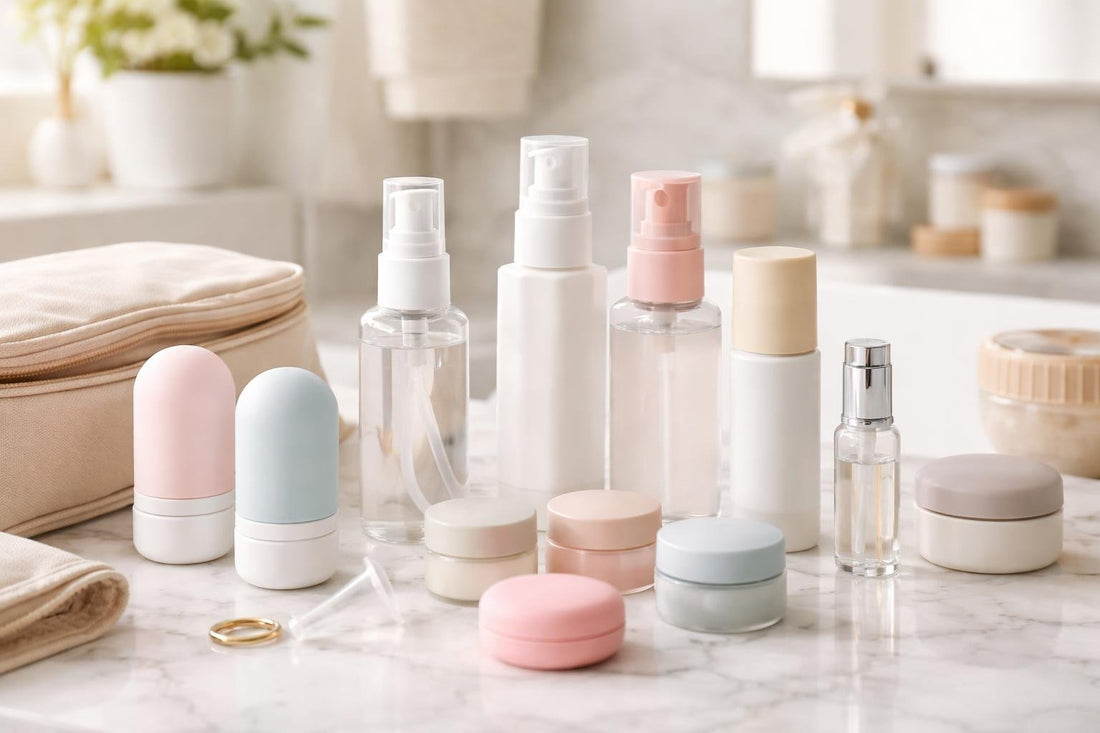 refillable travel cosmetic bottles and silicone cases